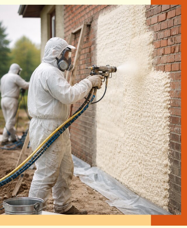 Утепление кирпичного дома ППУ в Кашире под ключ от 6769 руб. | ТепломастерКшр