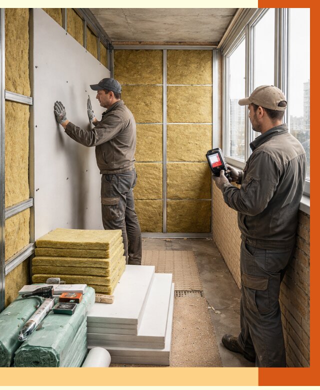 Утепление балкона в Кашире от 4686 руб. под ключ | ТепломастерКшр